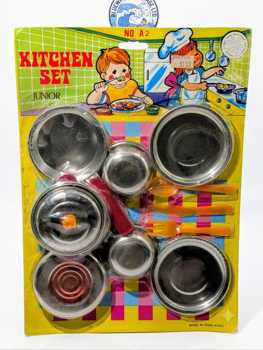 1970s Kids Junior Kitchen Play Set  (Hong Kong) Deadstock Retro Toys (Set A)